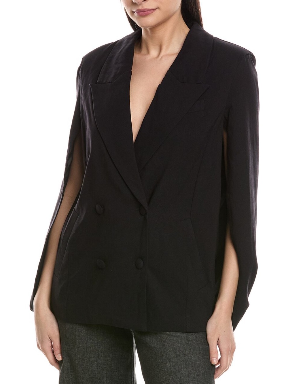 NWT QUINCE Cape Blazer Women’s Small Black 7171